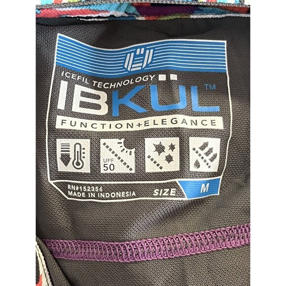 Ibkul Men's Medium Short Sleeve 1/4 Button Golf Polo Charcoal Gray UPF 50+ - Picture 5 of 6